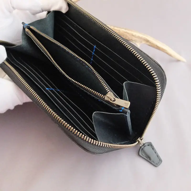 黒革レザークラフト ロングウォレット RW-１ | 黒革 レザークラフト