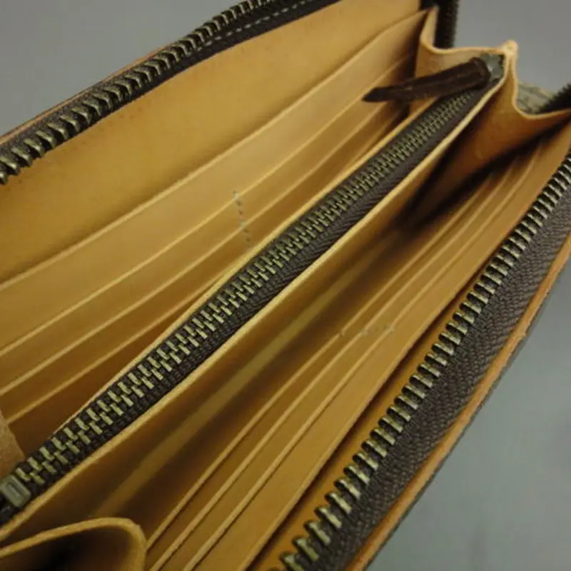 黒革レザークラフト ロングウォレット RW-１ | 黒革 レザークラフト