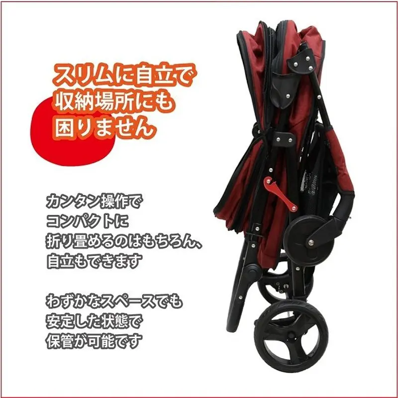 中型犬、多頭飼いに特化した専用設計!耐荷重30kg!4輪ペットカート