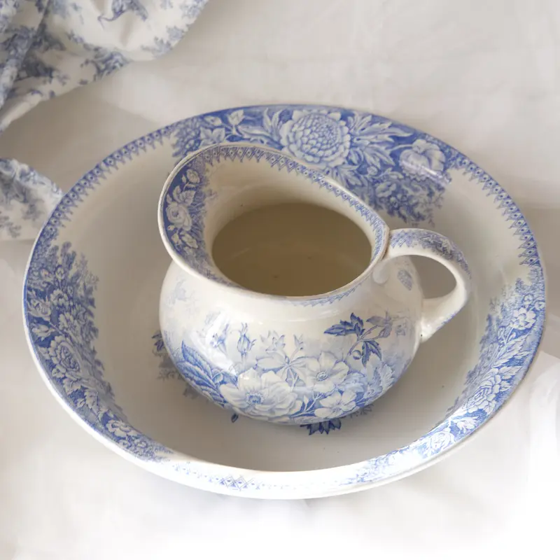 015 サルグミンヌ ピシェ&ベイスン ブルー | antique ピシェ専門店 Lasie