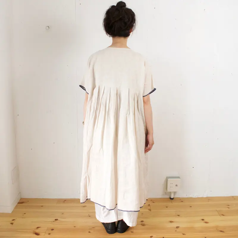 maison de soil(メゾンドソイル)リネン プリーツワンピース | Le Nid