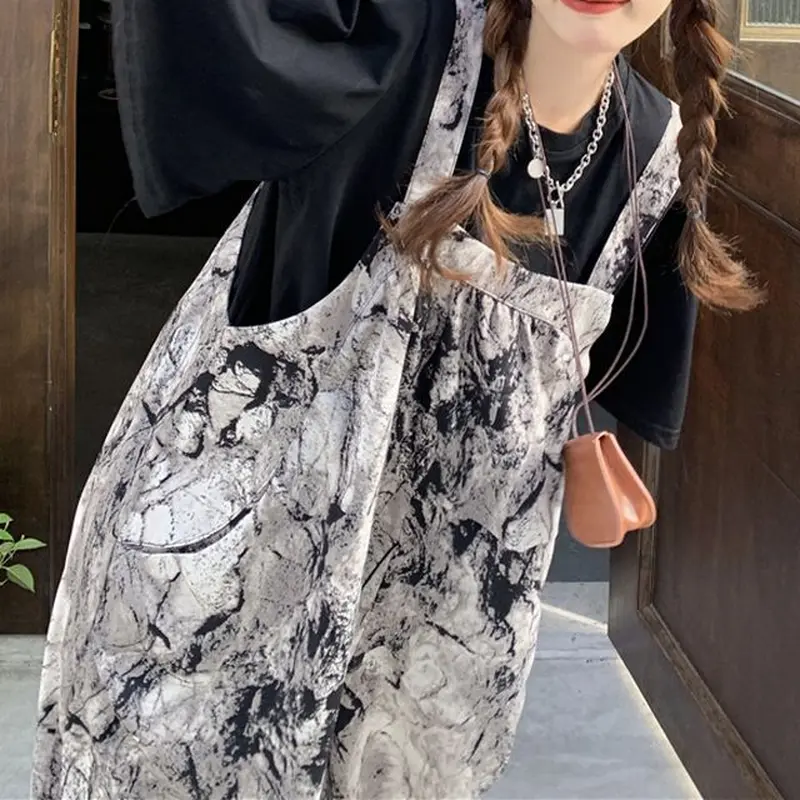 タイダイ柄 サロペット オーバーオール ジャンプスーツ ルーズ