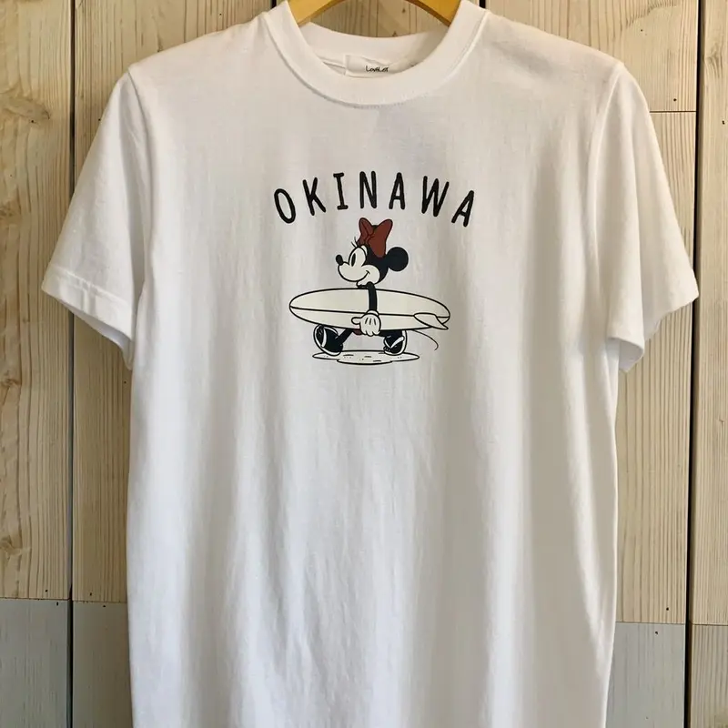 期間限定販売】モノクロOKINAWAミニーTシャツ〈white〉 LOVALOT ミニーTシャツ