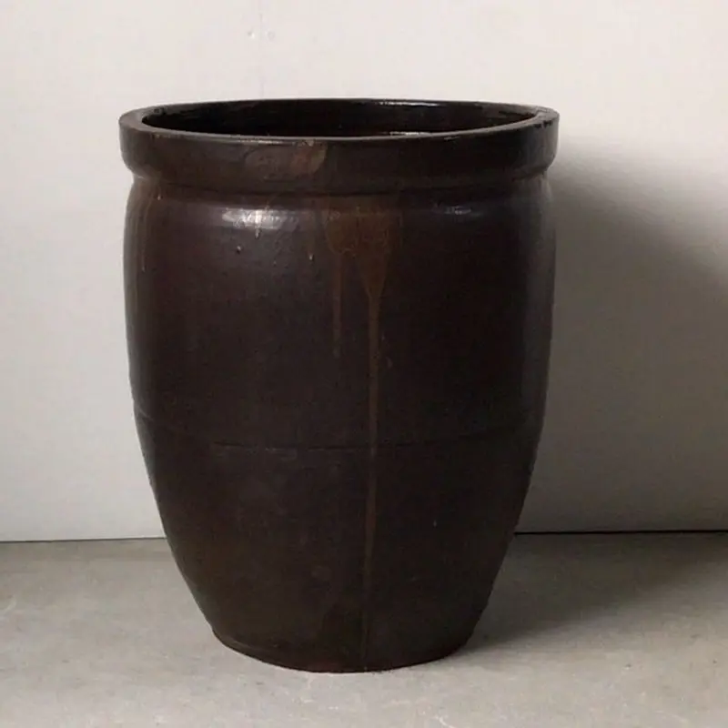 特大 メダカ 水がめ 大壷 水瓶 水甕 陶器 古壷 古民具 骨董 古美術 漏なし