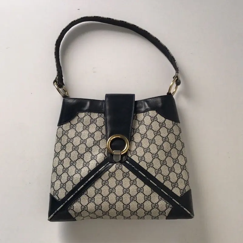 GUCCI グッチ オールドグッチ コーティングGGキャンバス/レザー