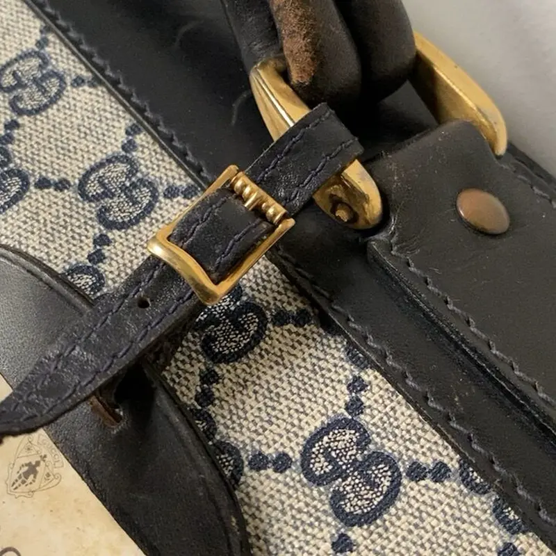 GUCCI オールドグッチ テニスラケット収納付 スポーツバッグ GG