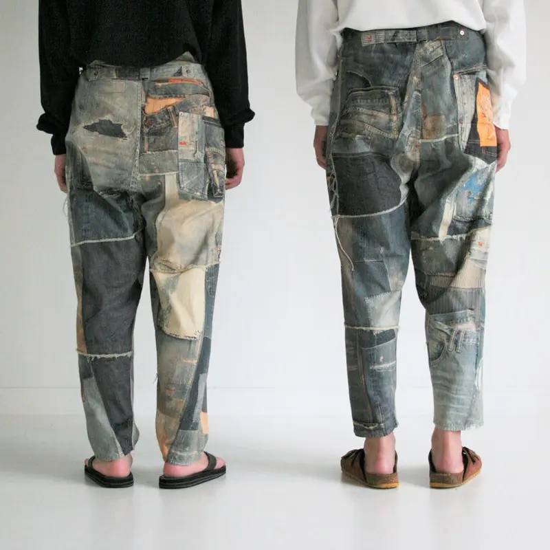 ANACHRONORM AN215 ARCHIVE DENIM COLLAGE CHINCH...