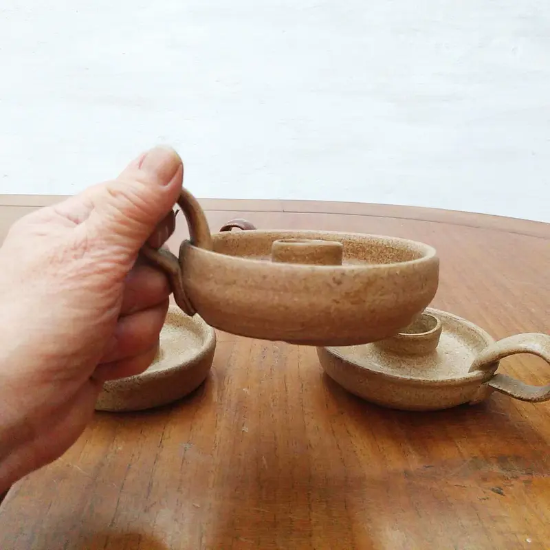 薩摩焼 灯 名工 中野静鳳 造 キャンドルスタンド キャンドルホルダー 2