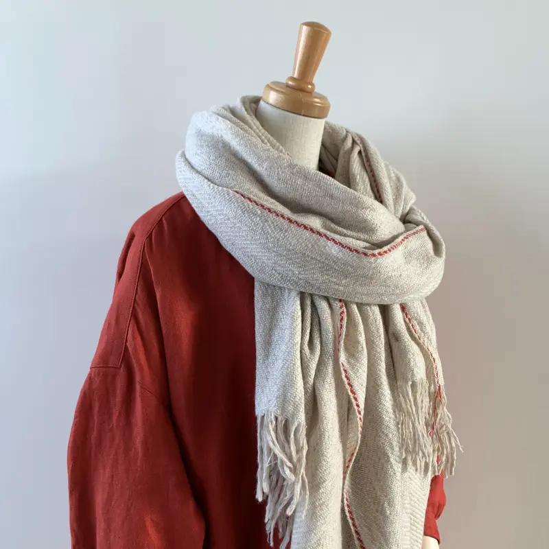 suzuki takayuki herring-bone shawl nude 215...