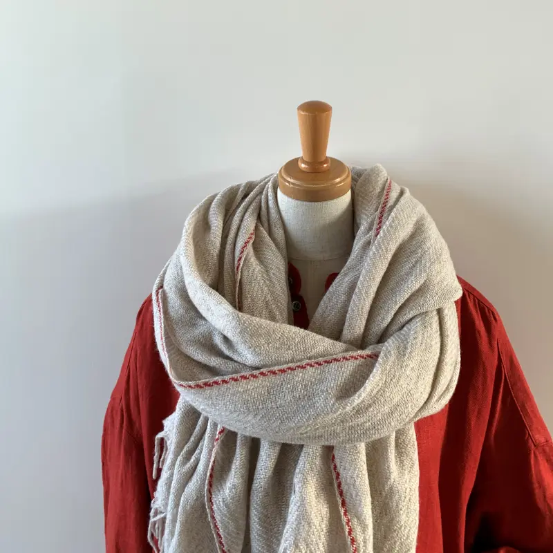 suzuki takayuki herring-bone shawl nude 215...