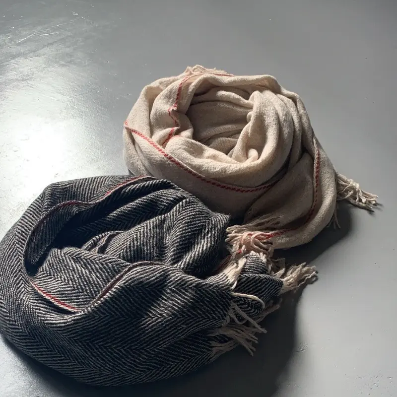 suzuki takayuki herring-bone shawl nude 215...