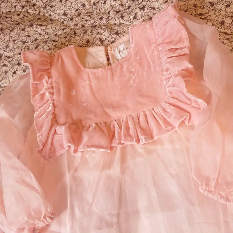 Petite amalie】Velvet Organza Dress | MIK & CO