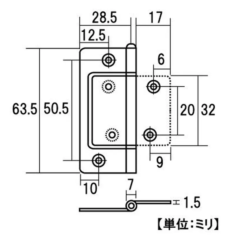 厚口カラー蝶番 64㎜ 10個セット | adventure-guides.co.jp