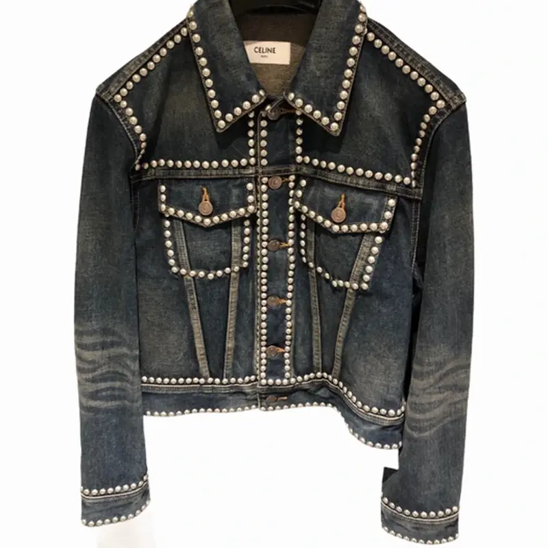 CELINE スタッズ装飾デニムジャケット XS | MLS