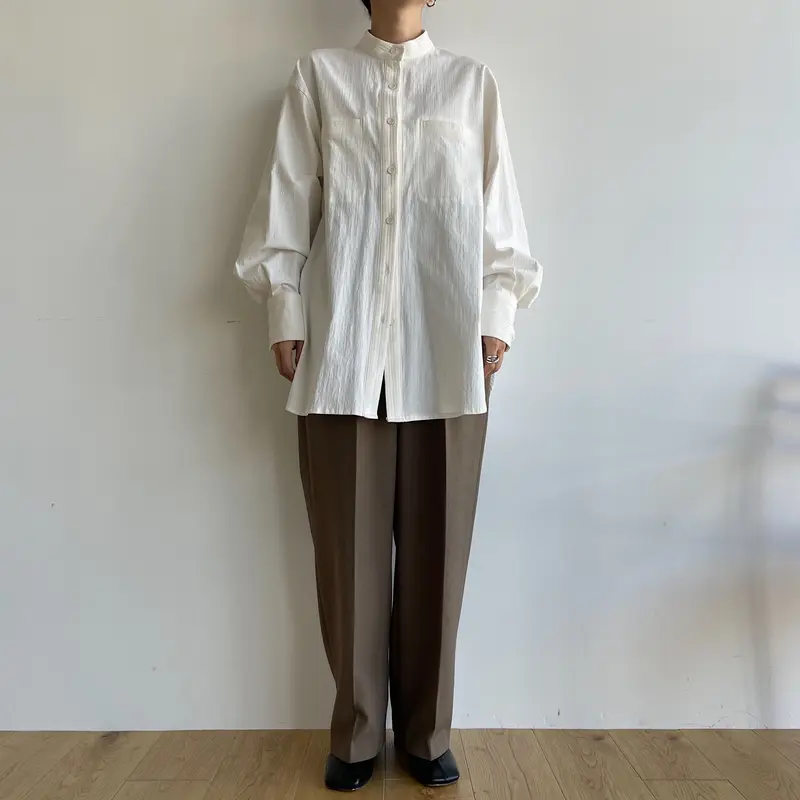 新品 / nokcha / accent jacquard long shirt - シャツ/ブラウス(長袖 ...