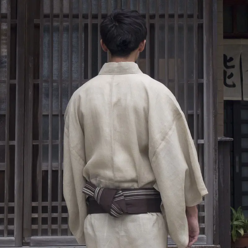 織元 在庫品 】能登上布 着物反物 / 色無地 灰若草 | 能登上布 公式