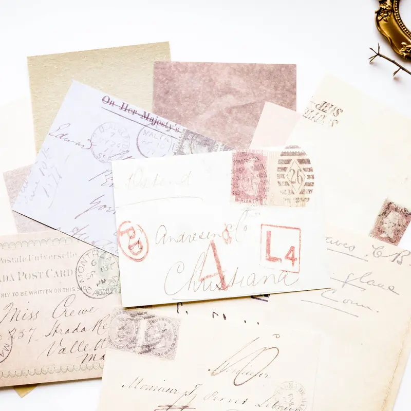 コラージュ素材セット letter from travelers [AY511] | nunu...