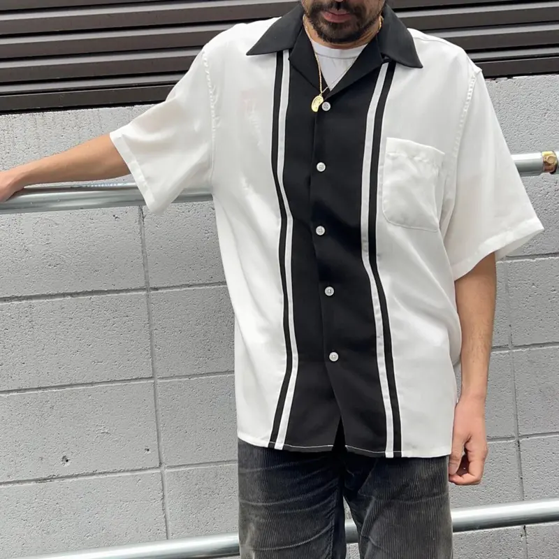 WACKO MARIA / TWO TONE 50'S OPEN COLLAR SHIRT(...