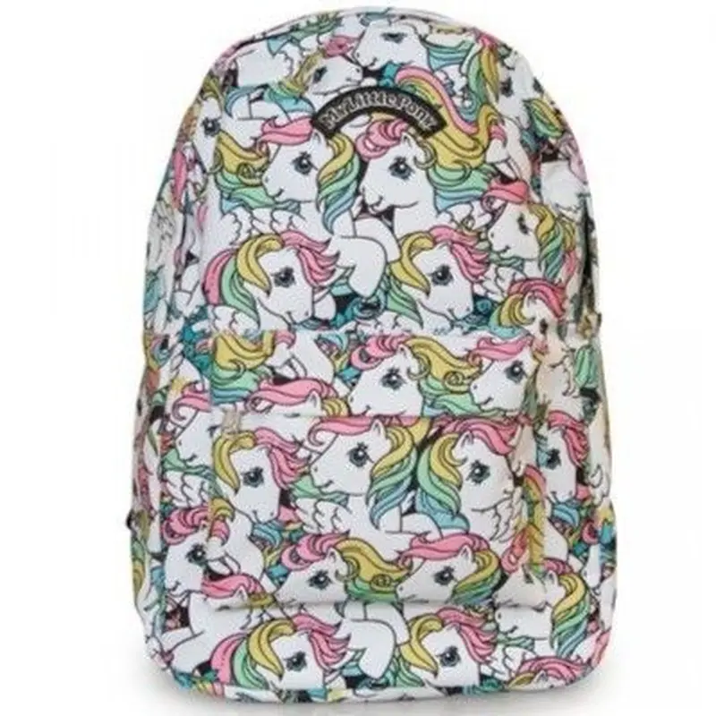 USA直輸入】マイリトルポニー 総柄 リュック バックパック 白地