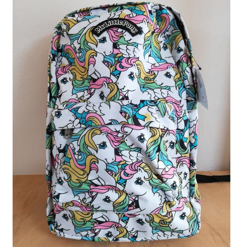 USA直輸入】マイリトルポニー 総柄 リュック バックパック 白地