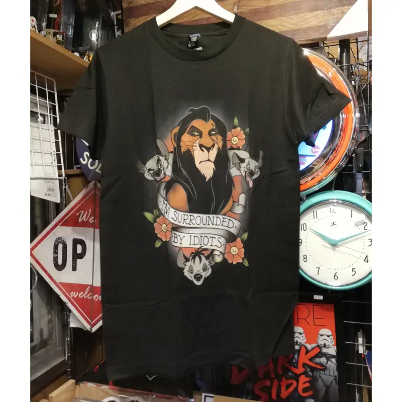 USA直輸入】DISNEY ライオンキング スカー タトゥー Tシャツ ハイエナ
