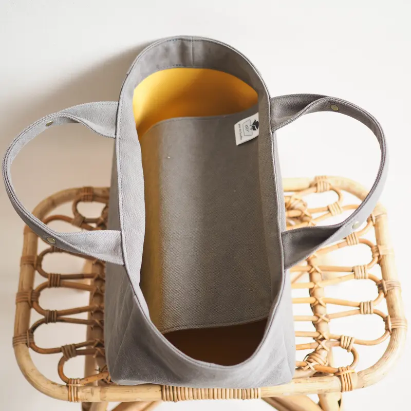 受注制作＊蓋付き丸トートM（エレファントスキン） | pour des lunettes