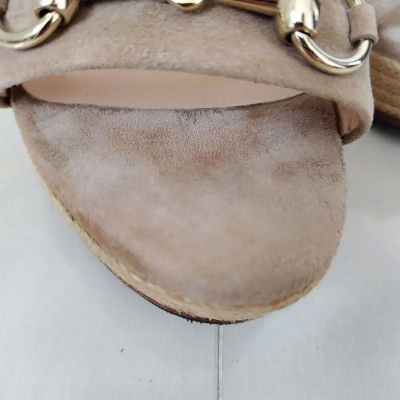 良品❤箱付き☆GUCCI【グッチ】ホースビットウエッジソールサンダル