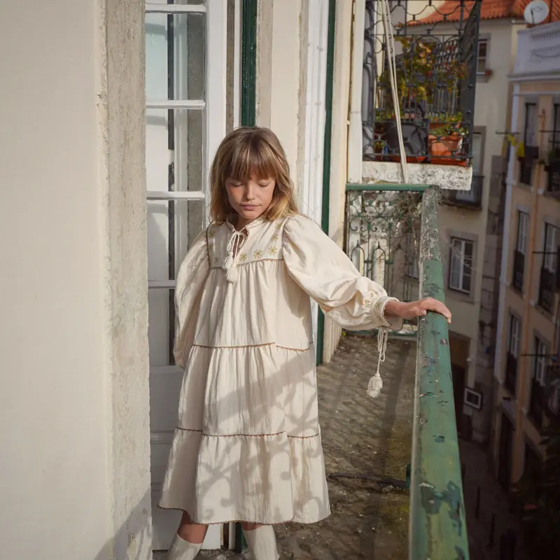 Folk Dress / LiiLU [子供服 ワンピース ドレス リール オーガニック]...