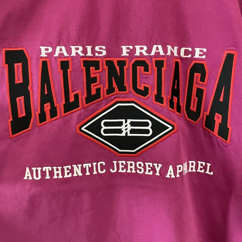 バレンシアガ スポーツ セーター ニット BBロゴ 刺繍ロゴ パッチワーク