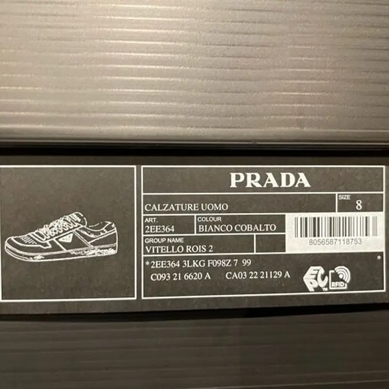 美品【PRADA】スニーカー EAGLE ネイビー ベロクロ ブランドロゴ | ccq
