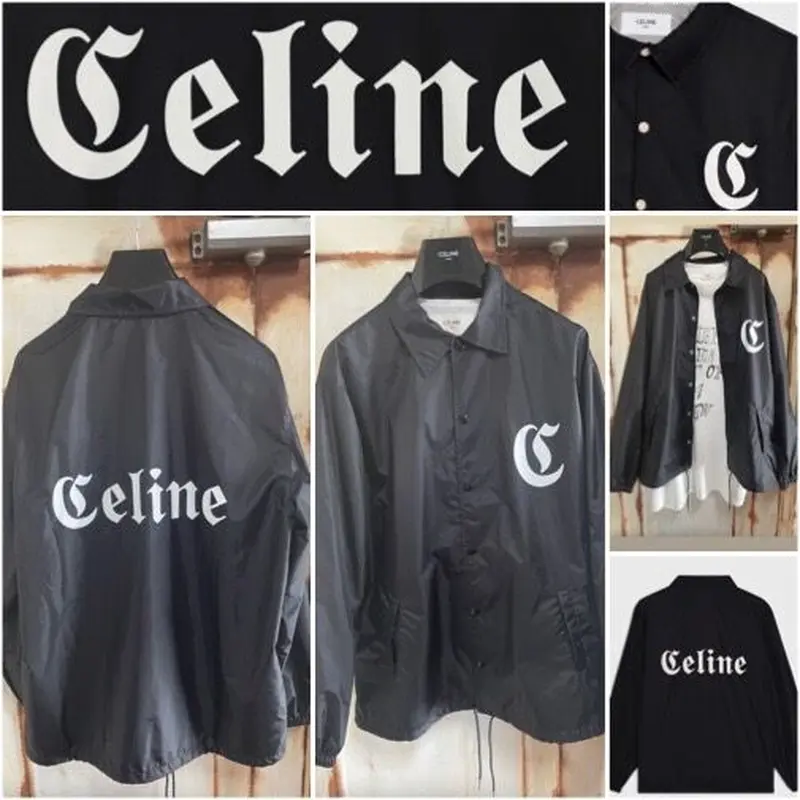 新品☆22SS☆CELINE by Hedi Simane セリーヌ ブランドロゴ コーチジャ...