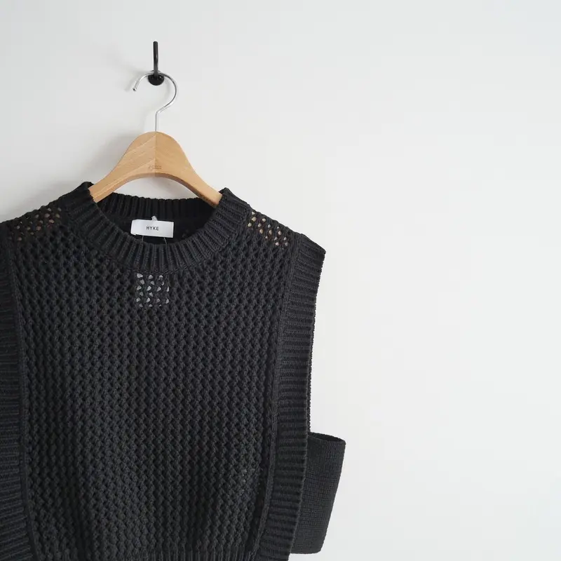 2023SS今季 / HYKE / CROCHETED CROPPED SWEATER TOP...