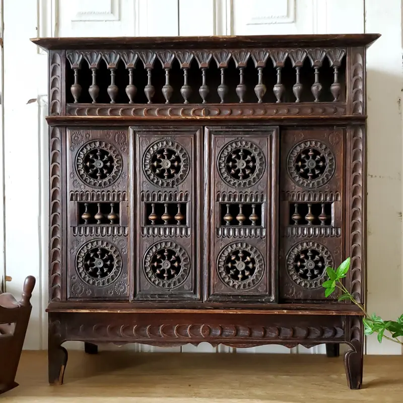 フランスアンティーク ブルターニュ家具 ドールベンチ ミニチュア