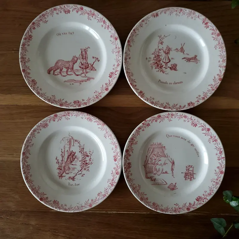 B】再入荷 Gien【ジアン】赤ずきんのデザートプレート
