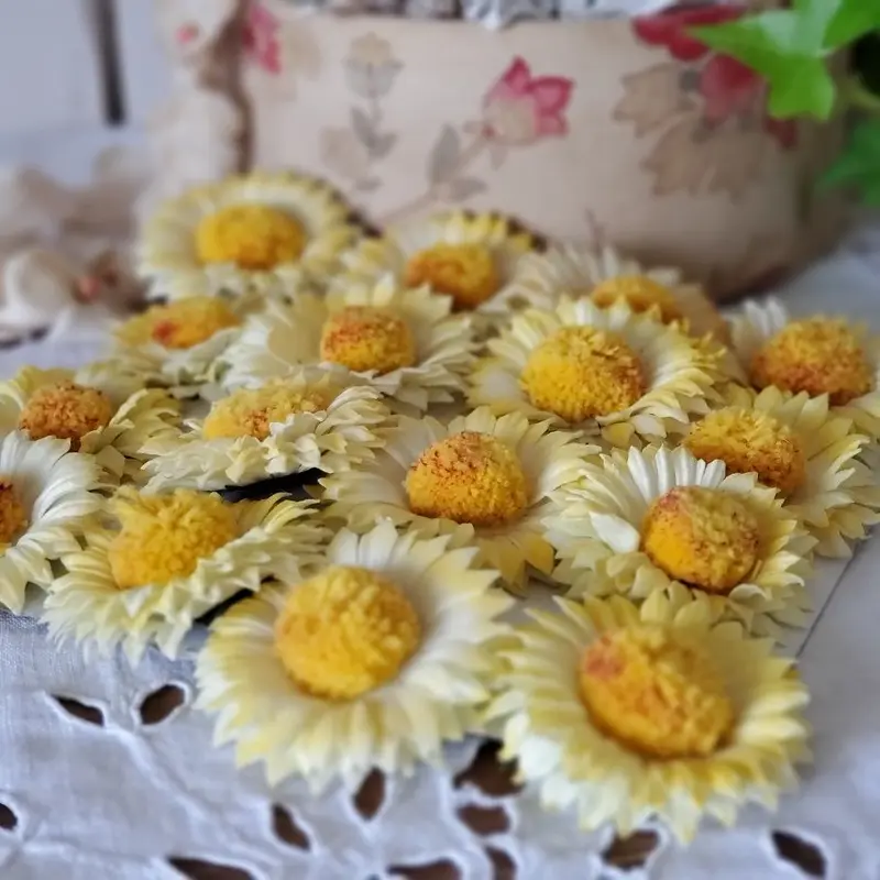 マーガレットの布花シート | リボンときどきネコ