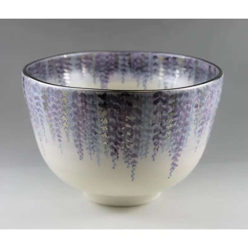 山岡善高 仁清写藤茶碗【茶道具/茶碗/共箱/新品】 | 龍門堂