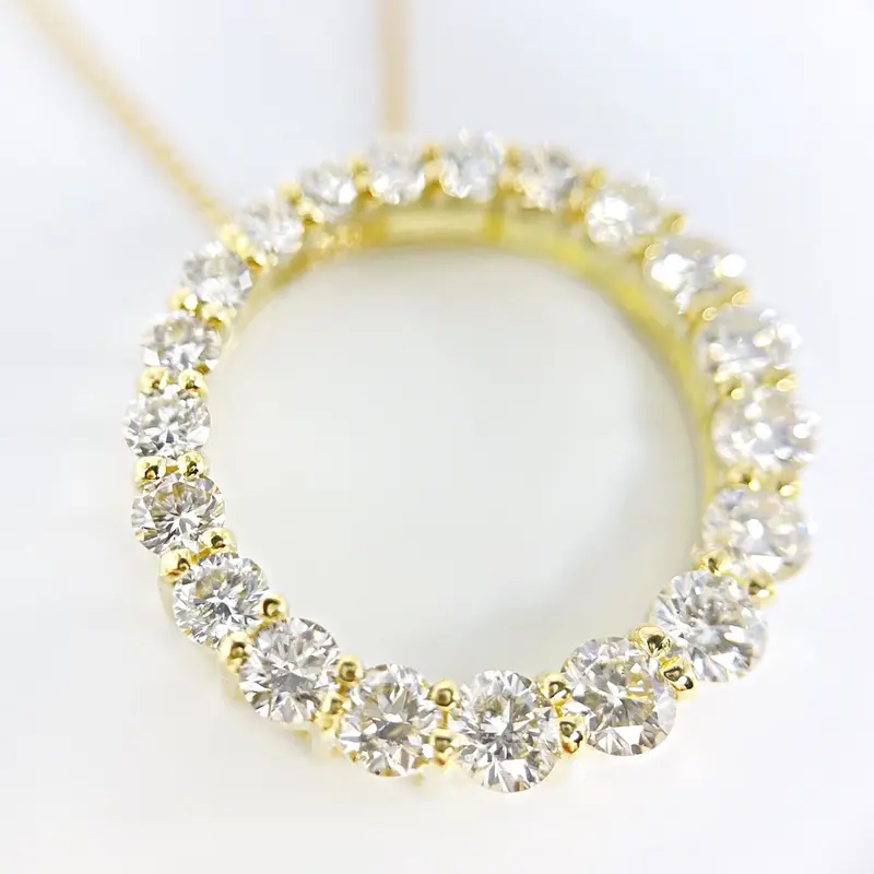 0.70ct 上質ダイヤモンド K18ラウンドネックレス | sanlemojewelry