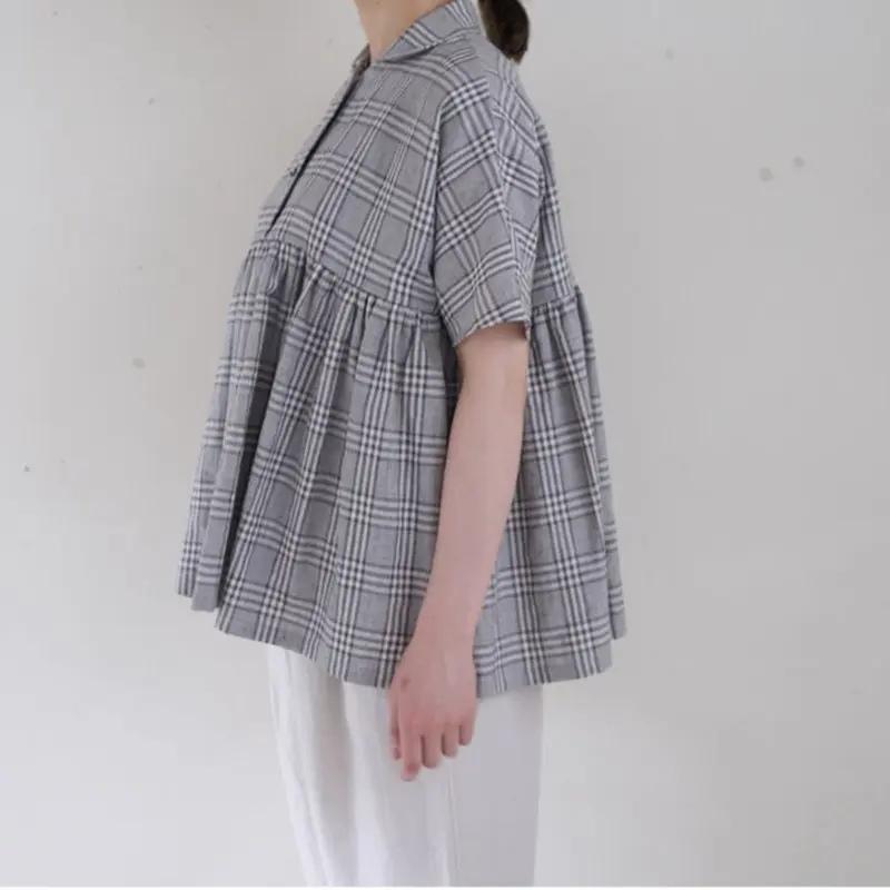 Atelier d'antan Breton コットンリネンブラウス | 04 STORE