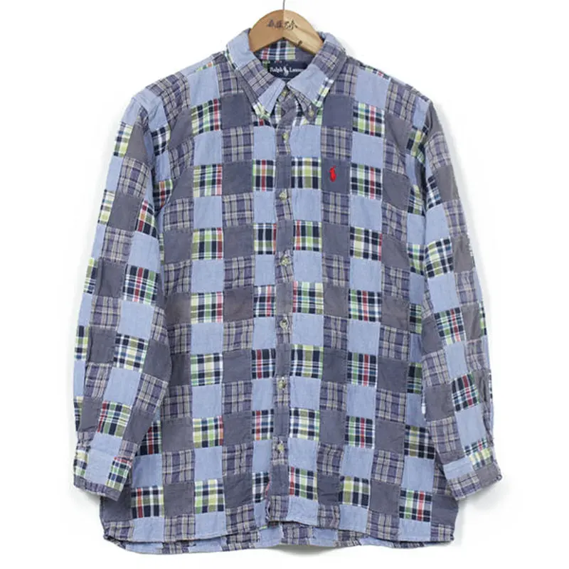 USED Ralph Lauren ラルフローレン パッチワークシャツ M | sin-ra-...
