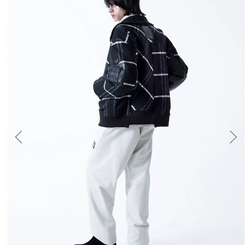 17日迄出品4回着用。フォーサムワンMIX BOMBER ブルゾン 46サイズ