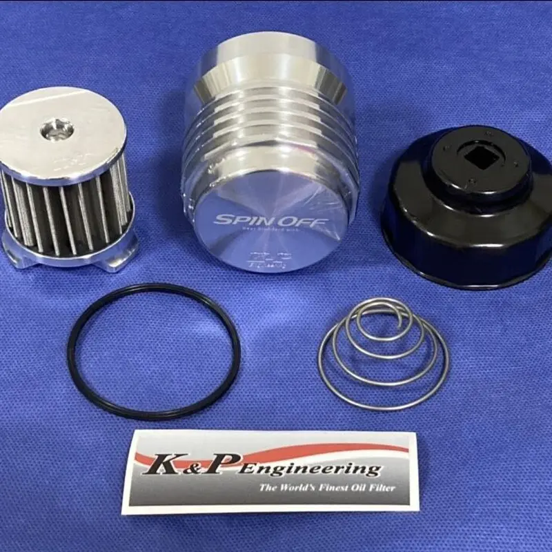 K&P Engineering ステンレス製オイルフィルター S30 青 K&P