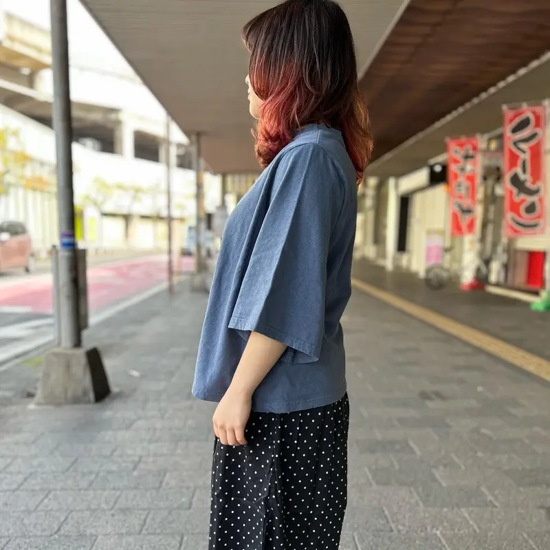 grin] ”マナプール天竺 モックフレアスリーブプルオーバー” | HORUS WORKS