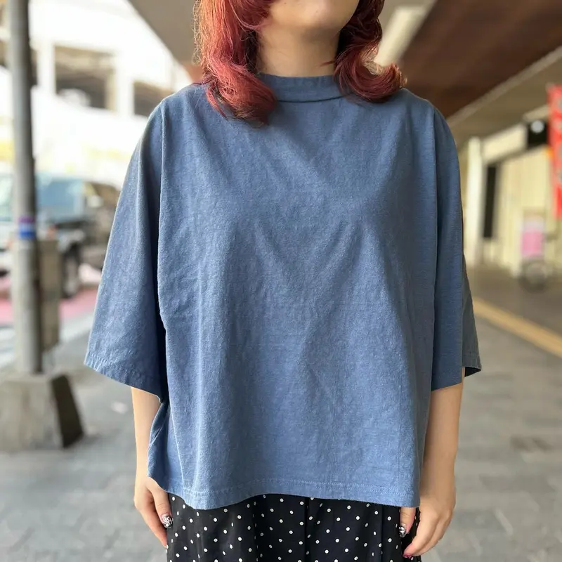 grin] ”マナプール天竺 モックフレアスリーブプルオーバー” | HORUS WORKS