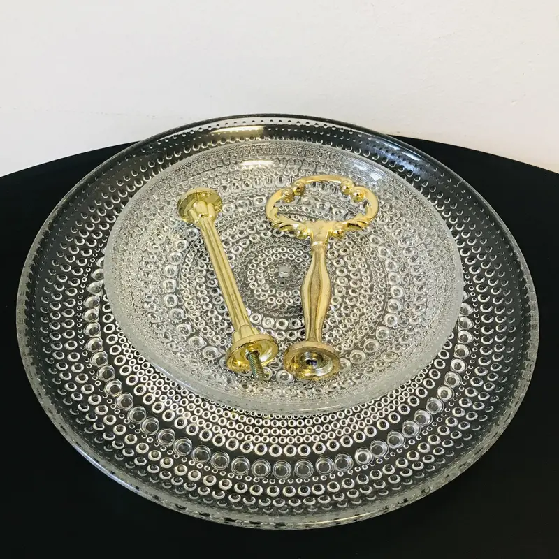 nuutajarvi / ARABIA 》カステヘルミ 2段ケーキスタンド クリア | s...