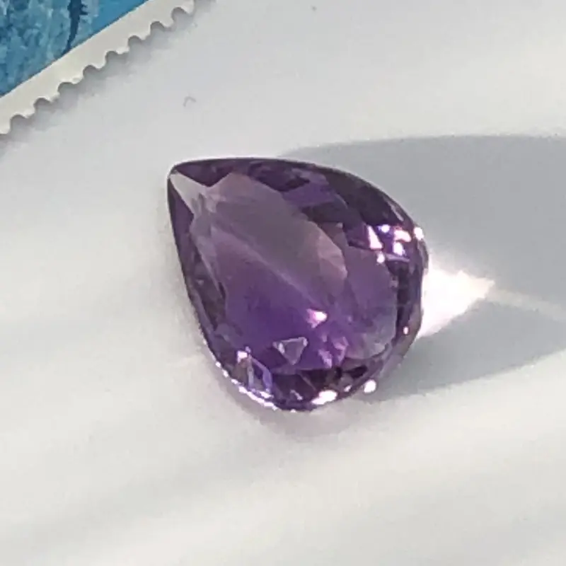 代引き手数料無料 【A185】アメジスト ダイヤモンドカット 天然石 置物