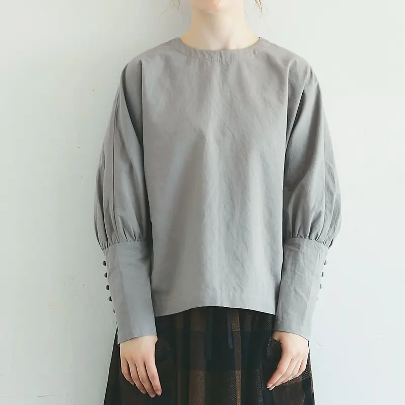 MAGALI マガリ オールドコットンプルオーバー #オフホワイト、グレー