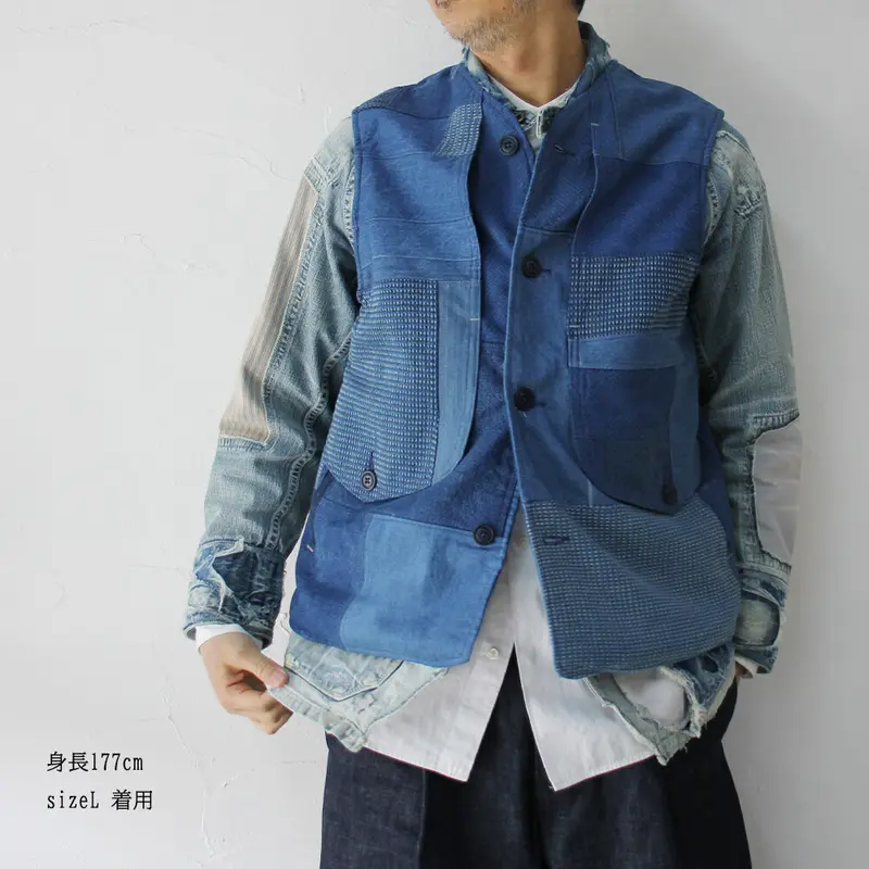 FUNSET OF ART ファンセットオブアート IDGパッチワークMATAGIベスト