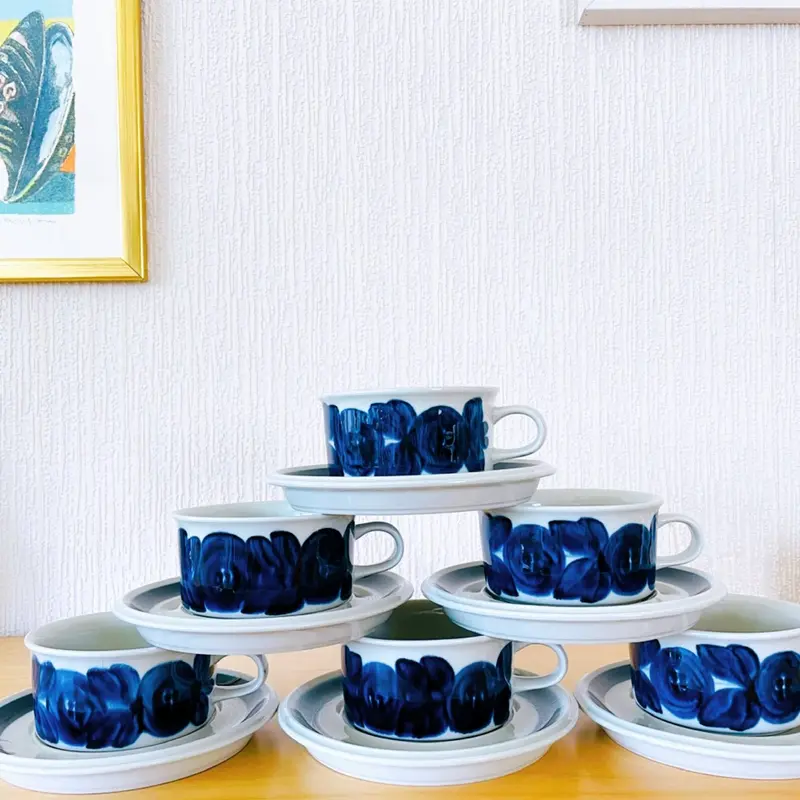 Arabia/アラビア/Anemone/アネモネ/ティーカップ&ソーサー/TCS-01/EM