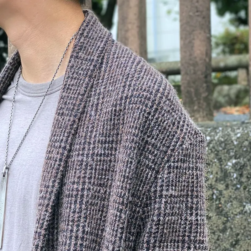 2022新入荷 Houndstooth Knit KUMAGAI Coat/KAZUYUKI その他 - cemil