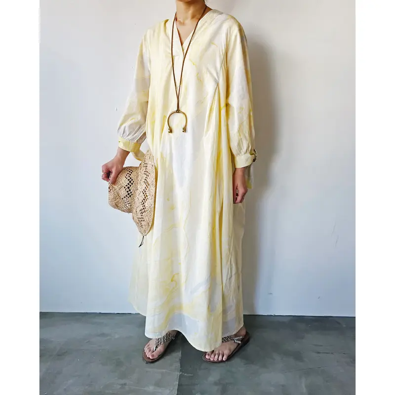 最適な価格 trrazzodonna マーブル柄 カフタンワンピース ロング